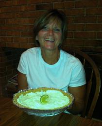 Cooking skipped a generation in our family...Heather is a lover of all things cooking. Here's me with key Line Pie!